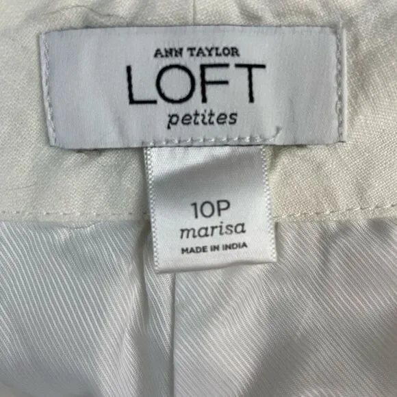 LOFT Linen Marisa Dress Pants Size 10 Petite EUC - Picture 5 of 6
